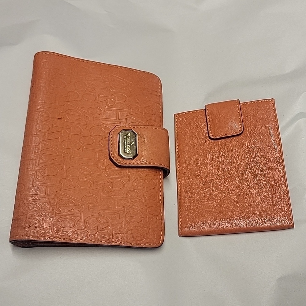 Real leather 2 piece wallet wallet set Brazilian brand "Victor Hugo"